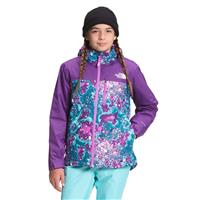 The North Face Snowquest Plus Insulated Jacket - Youth - Deep Lagoon Constellation Camo Print