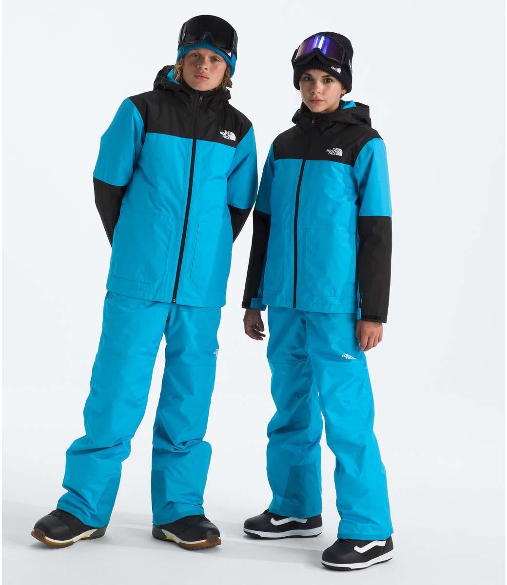 美品 THE NORTH FACE キッズ スキーウェア 100cm 青 × 黒 THE NORTH FACE（ザ ノースフェイス） キッズ 100-150cm ウーロスス