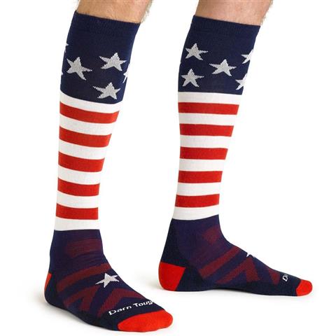 Darn Tough Men's Captain Stripe OTC Midweight Ski and Snowboard Sock with Cushion