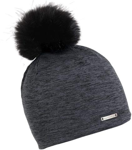 Turtle Fur Pom Pom Comfort Shell Stria Beanie - Women's