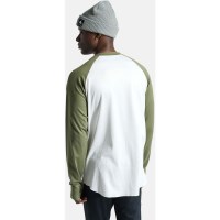 Burton Men's Roadie Base Layer Tech T-Shirt - Stout White / Forest Moss