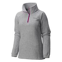 Columbia Benton Springs Half Zip - Women's - Light Grey Heather / Bright Plum