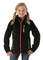 Spyder Caliper Fleece Jacket - Girl's - Black / Girlfriend / Sharp Lime
