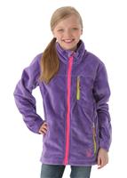 Spyder Caliper Fleece Jacket - Girl's - Pure / Bryte Bubblegum / Sharp Lime