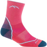 Darn Tough Youth Light Hiker Micro Crew Lightweight Hiking Sock with Cushion - Raspberry