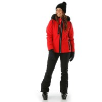 Nils Ellie Faux Fur Parka - Women's - Red / Black