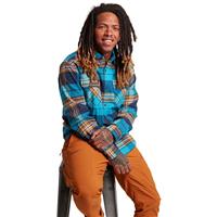 Burton Brighton Premium Flannel - Men's - Bay Blue Chunk Plaid