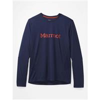 Marmot Windridge with Graphic LS - Men's - Arctic Navy / Picante
