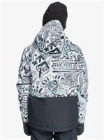 Quiksilver Mission Printed Block Jacket - Boy's - Black Quik Archives Original (KVJ6)