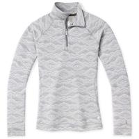 Smartwool Classic Thermal Merino Base Layer Pattern 1/4 Zip - Women's - Light Gray Mountain Fairisle