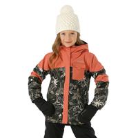 Columbia Mighty Mogul II Jacket - Girl's - Black Aurelian / Dark Coral