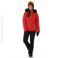 NILS, Jackets & Coats, Nils Resort Collection Red Ski Coat Fur Trimmed