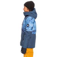 Quiksilver Mission Printed Block Jacket - Boy's - Insignia Blue Quiet Storm (BSN2)