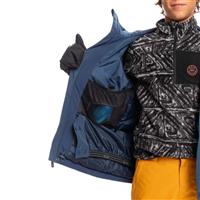 Quiksilver Mission Printed Block Jacket - Boy's - Insignia Blue Quiet Storm (BSN2)