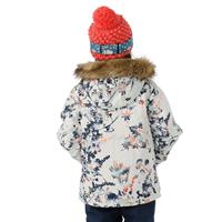 Roxy Girls American Pie Girl Jacket - Bright White Tropical Cyanotyp (WBB4)