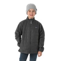 Patagonia Boys Nano Puff Jacket - Forge Grey w/Noble Grey (FYGR)