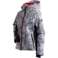 Nils Women's Arlberg Print Jacket - Snow Leopard Print / Black