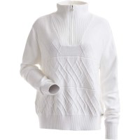 Nils Women's Blue Bird 1/4 Zip Sweater - White