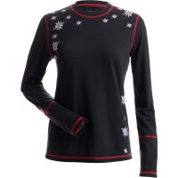 Nils Women's Christina Crew - Black / Red Thread