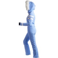 Nils Women's Deer Valley Stretch Faux Fur One Piece Suit - Cornflower / White