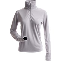 Nils Women's Hollister 1/4 Zip T Neck - Silver