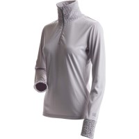 Nils Women's Hollister 1/4 Zip T Neck - Silver