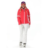 Nils Women's Meribel Jacket - Poppy / White