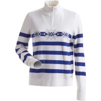 Nils Women's Sailor 1/4 Zip Sweater - White