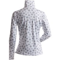 Nils Women's Snowflake T-Neck - White Snowflake Print