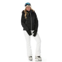 Nils Women's St Anton Faux Fur Jacket - Black / Black