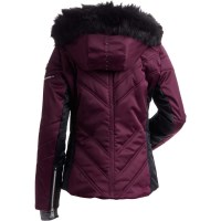 Nils Women's St Anton Faux Fur Jacket - Plum / Black