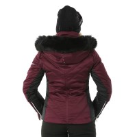 Nils Women's St Anton Faux Fur Jacket - Plum / Black