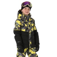 Spyder Boy's Impulse Synthetic Down Jacket - Camouflage Acid Yellow