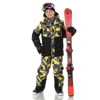 Spyder Boy's Impulse Synthetic Down Jacket - Camouflage Acid Yellow