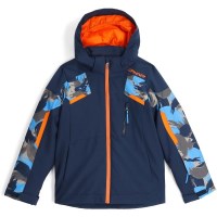 Spyder Boy's Leader Jacket - Camouflage Aether Blue