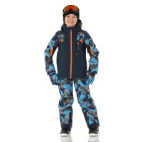 Spyder Boy's Leader Jacket - Camouflage Aether Blue