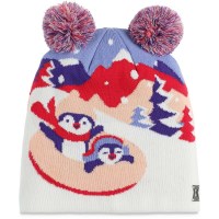 Spyder Girl's Penguin Double Pom Hat - Multi