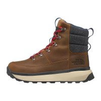 The North Face Men's Bergen Leather WP - Timber Tan / TNF Red