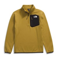 The North Face Men's Crest 1/4 Zip - Amber Green / TNF Black