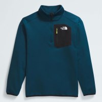 The North Face Men's Crest 1/4 Zip - Midnight Petrol / TNF Black