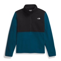 The North Face Men's Glacier Fleece 1/2 Zip - Midnight Petrol / TNF Black