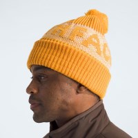 The North Face Retro Cabin Beanie - Summit Gold / TNF White