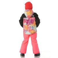 The North Face Kids' Freedom Insulated Jacket - Radiant Poppy Blowing Wind Print