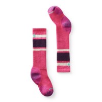 Smartwool Wintersport Full Cushion Stripe OTC Socks - Youth - Power Pink