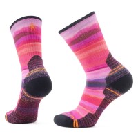 Smartwool Women's Hike Light Cushion Hilltop Daydream Print Crew Socks - Power Pink