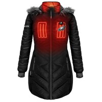 ActionHeat Women's Philadelphia Eagles 5V Long Puffer Battery Heated Jacket - Black