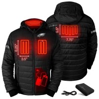 ActionHeat Men's Philadelphia Eagles 5V Puffer Battery Heated Jacket - Black