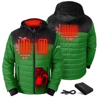 ActionHeat Men's Philadelphia Eagles 5V Puffer Battery Heated Jacket - Kelly Green / Black