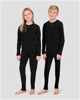 Terramar 4.0 Kids Thermafleece Expedition Weight Thermal Baselayer (2-Piece Set) - Black