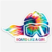 Ski Like A Girl 3" Tie-Dye Sticker